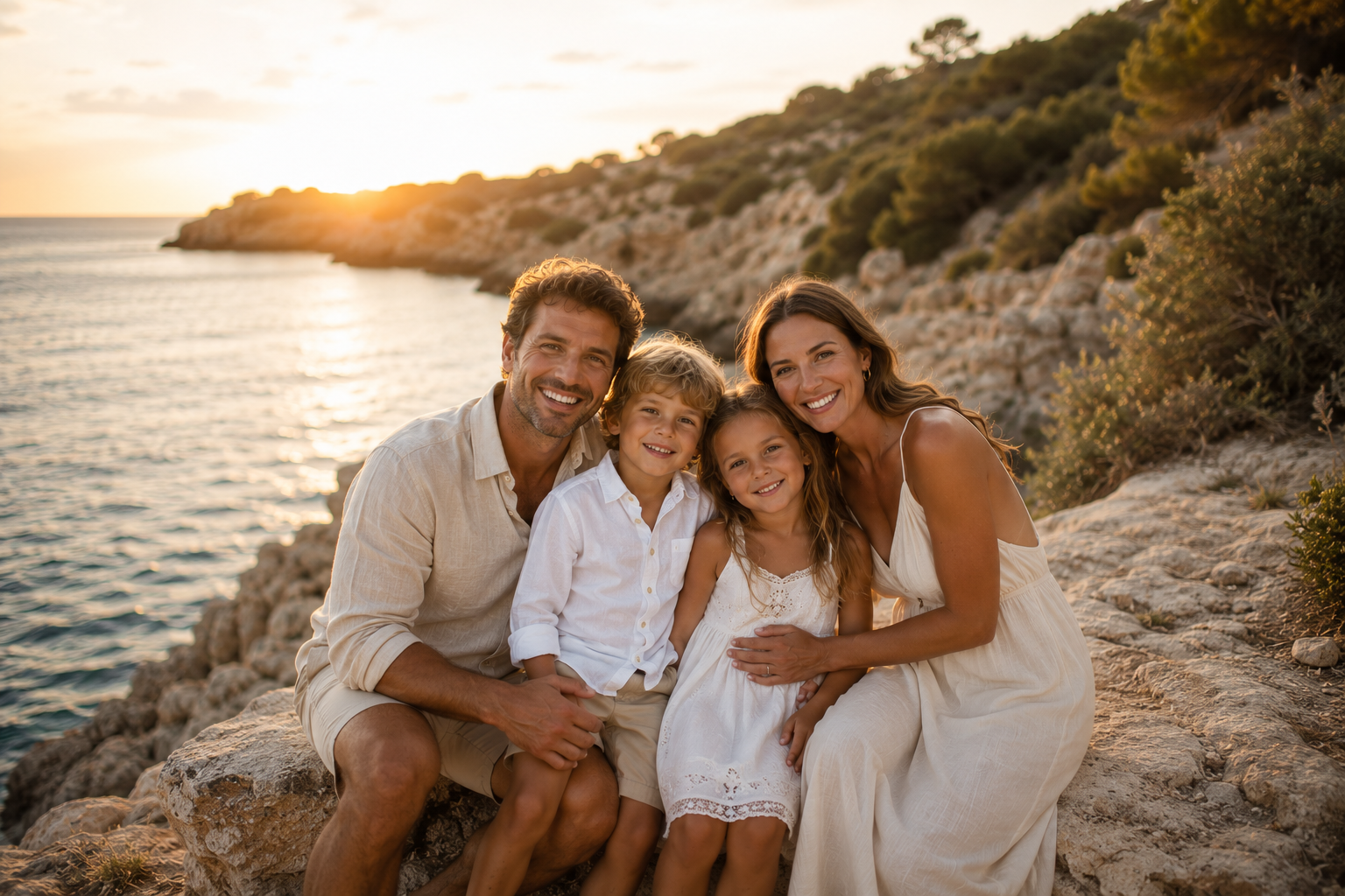 Familienshooting am Strand von Mallorca