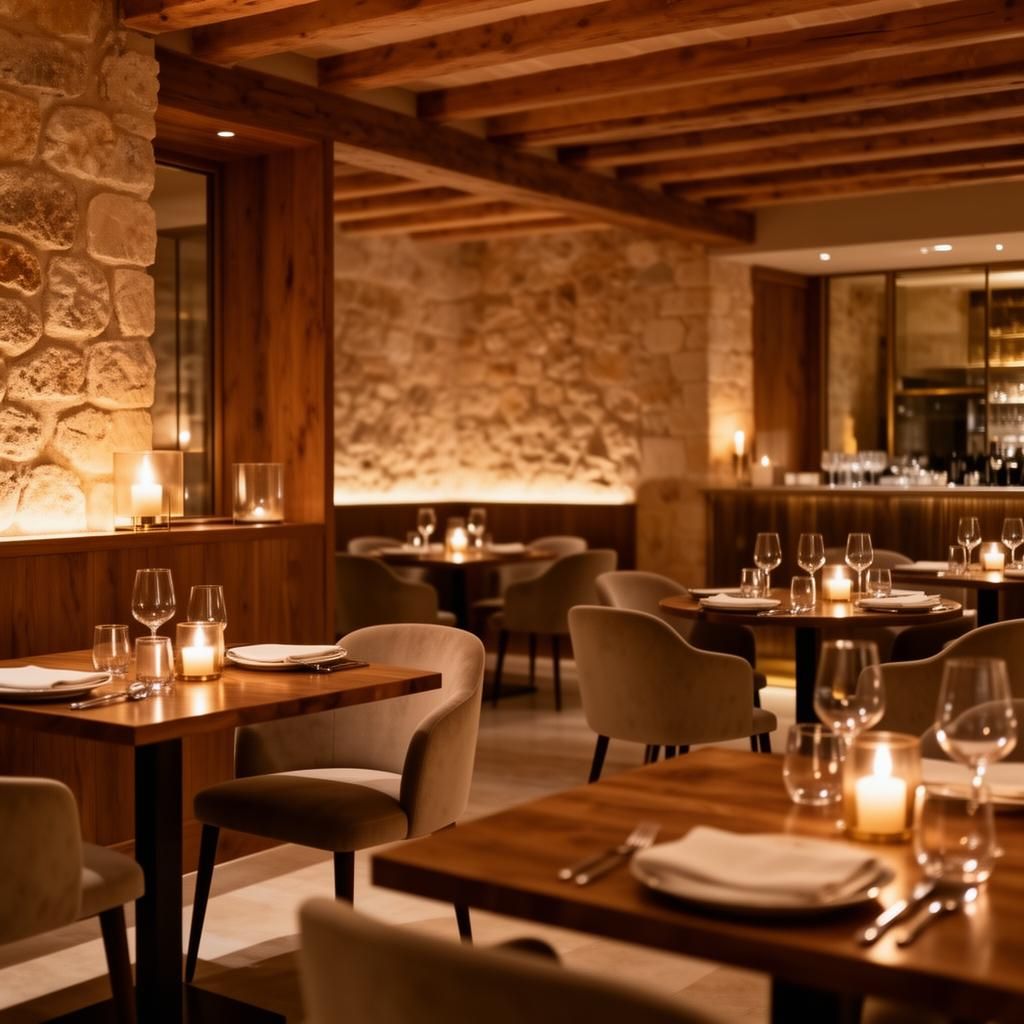 Stimmungsvoller Innenbereich eines Restaurants auf Mallorca
