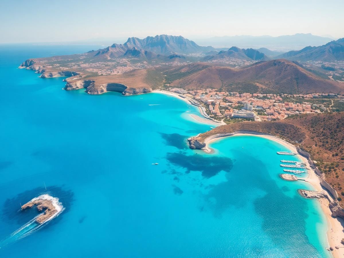 Mallorca a vista de pájaro: mar turquesa, calas y montañas