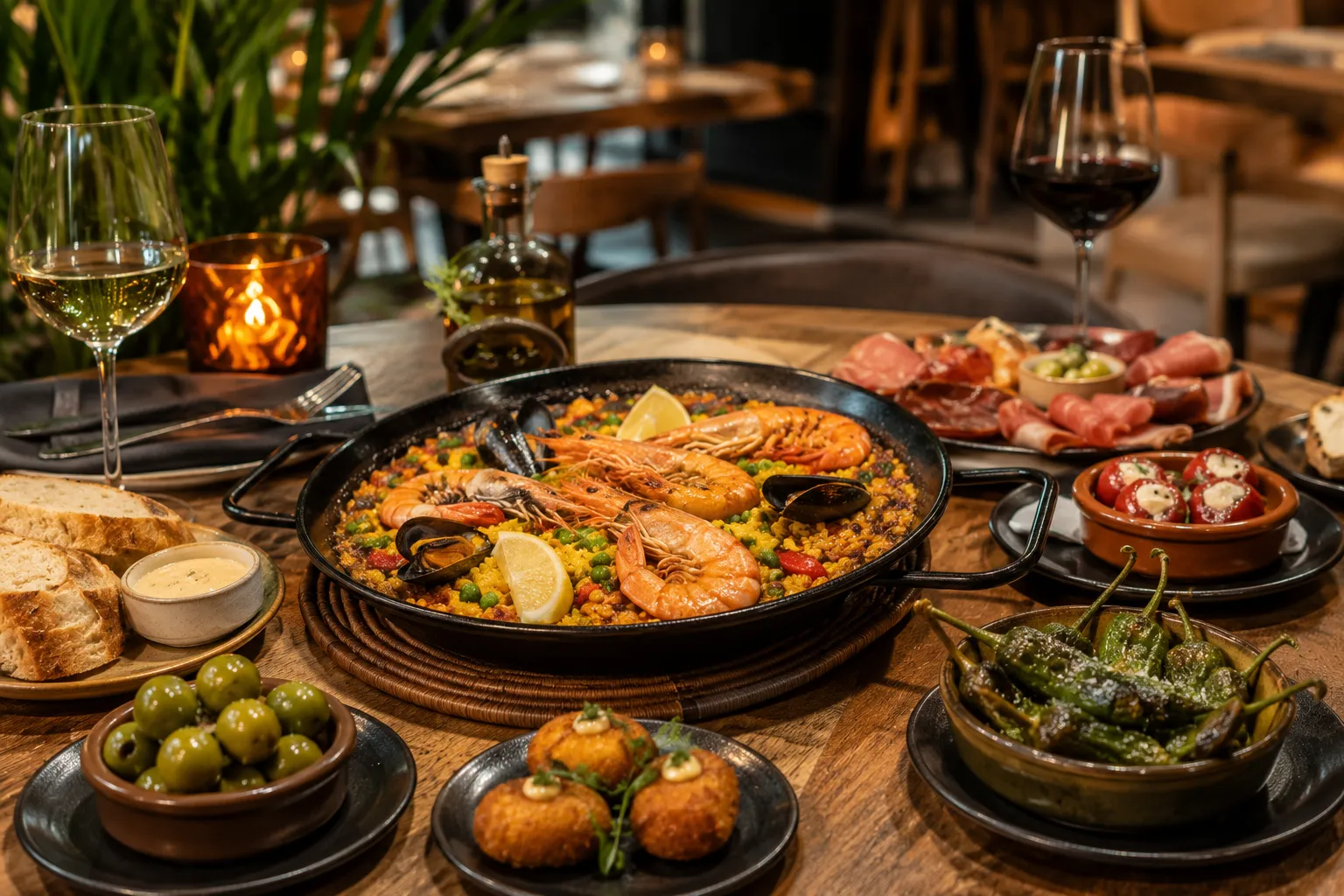 Tapas a la luz de las velas